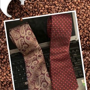 (2) Valerio Garati polyester neck ties (2)